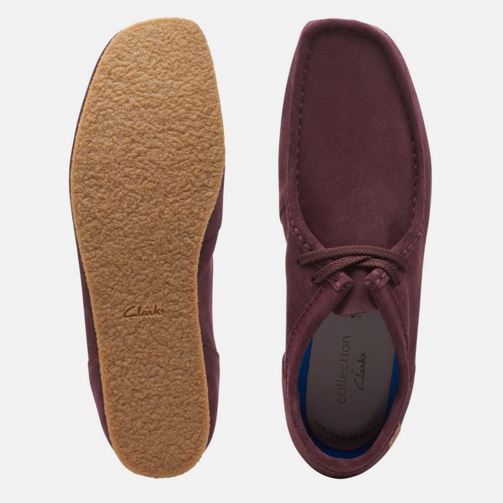 Clarks Men's Shacre II Run Shoes Moccasin (Burgundy Suede)